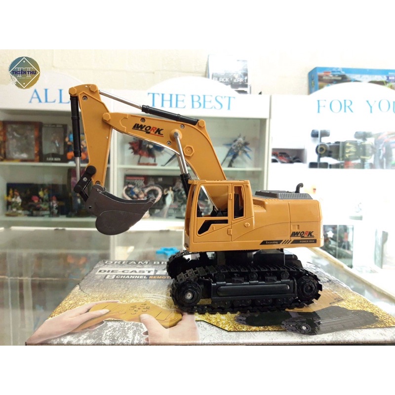 Máy ủi, máy xúc, xe ben hợp kim điều khiển từ xa