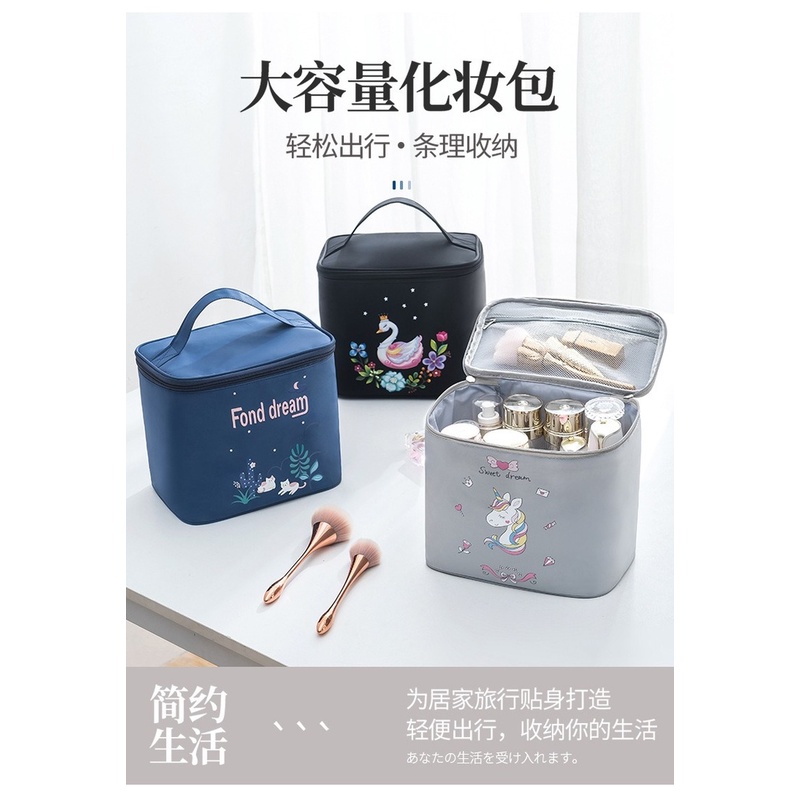 Túi đựng đồ trang điểm họa tiết kỳ lân dễ thương