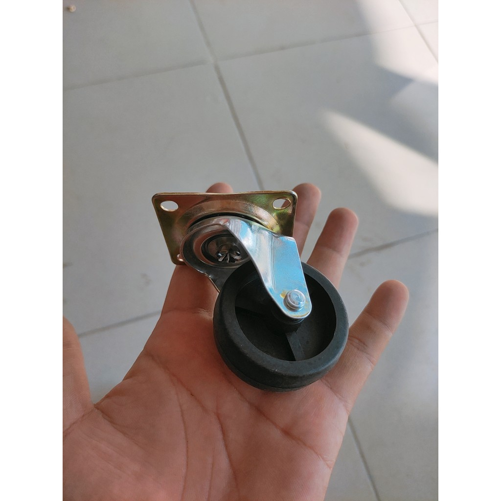 Bánh xe đẩy nhựa 5p màu đen