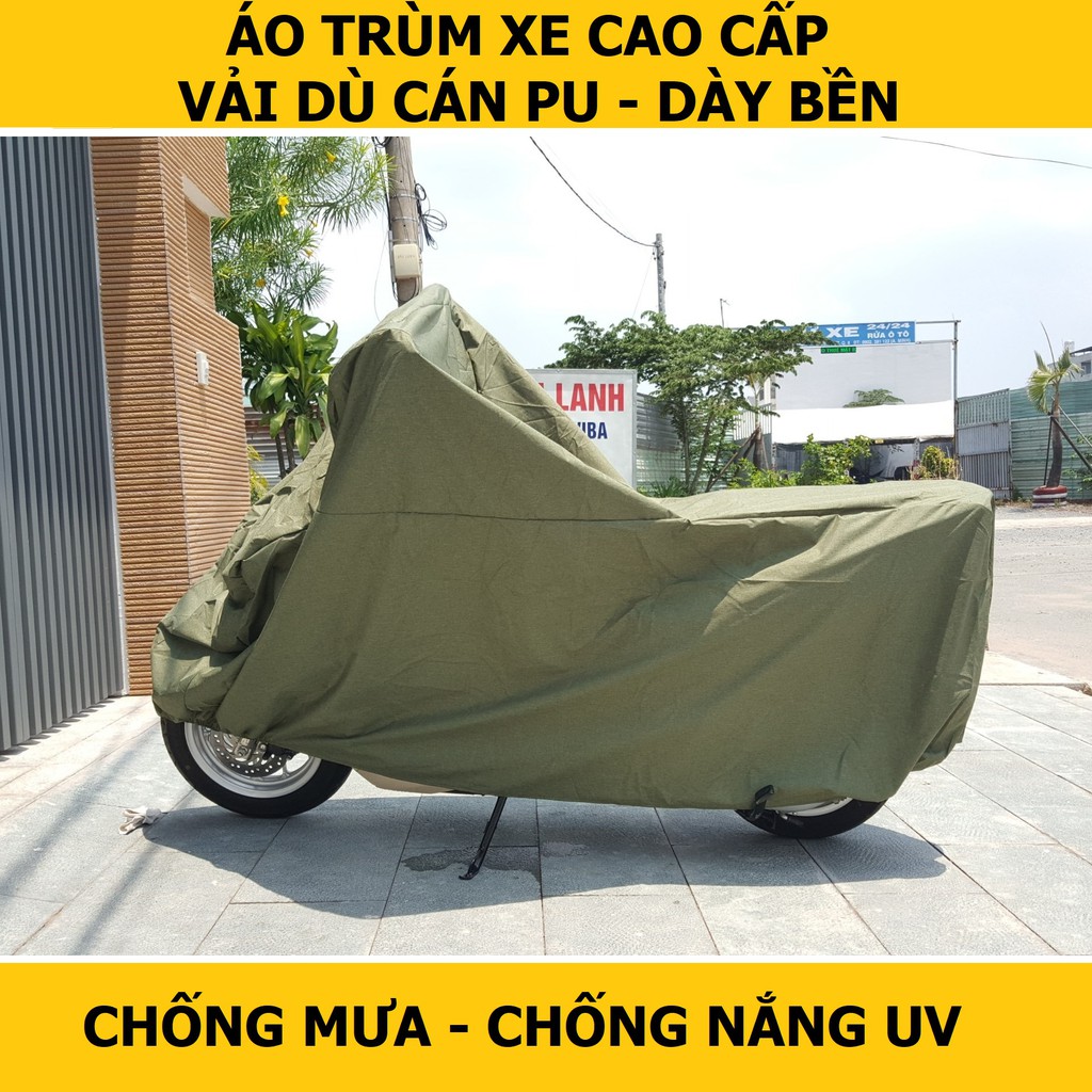 [Hàng Cao Cấp] Áo Trùm Xe Vespa Vải Dù Cán Pu Chống Mưa Nắng Cách Nhiệt Cao Cấp