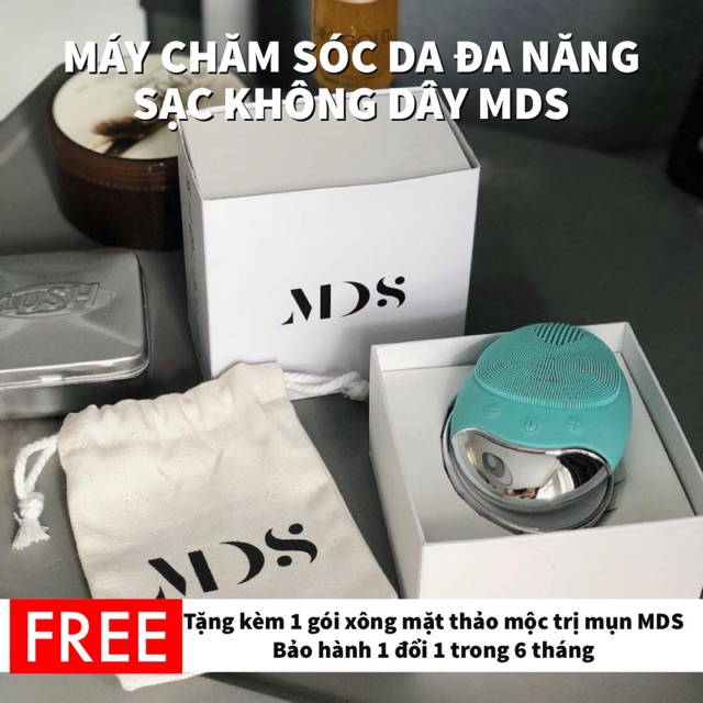 [CHÍNH HÃNG BH 1 ĐỔI 1] Máy rửa mặt / chăm sóc da đa chức năng MDS (Xanh Mint) - Bảo hành 1 đổi 1 trong 6 tháng | BigBuy360 - bigbuy360.vn