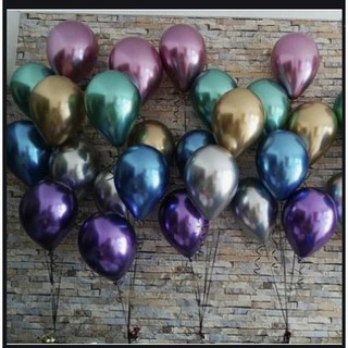 Set 5 bóng siêu nhũ chrome 10"