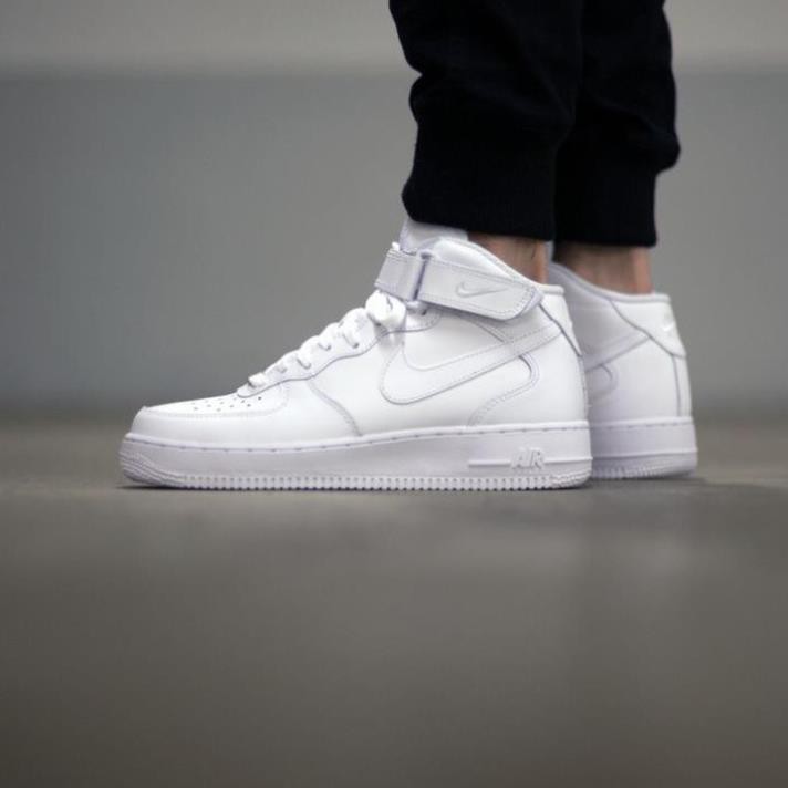 [ Sales 11-11] [Hàng Auth] GIÀY NIKE AIR FORCE 1 Mid  ALL TRẮNG [FULL HỘP] . 11.11 L :))