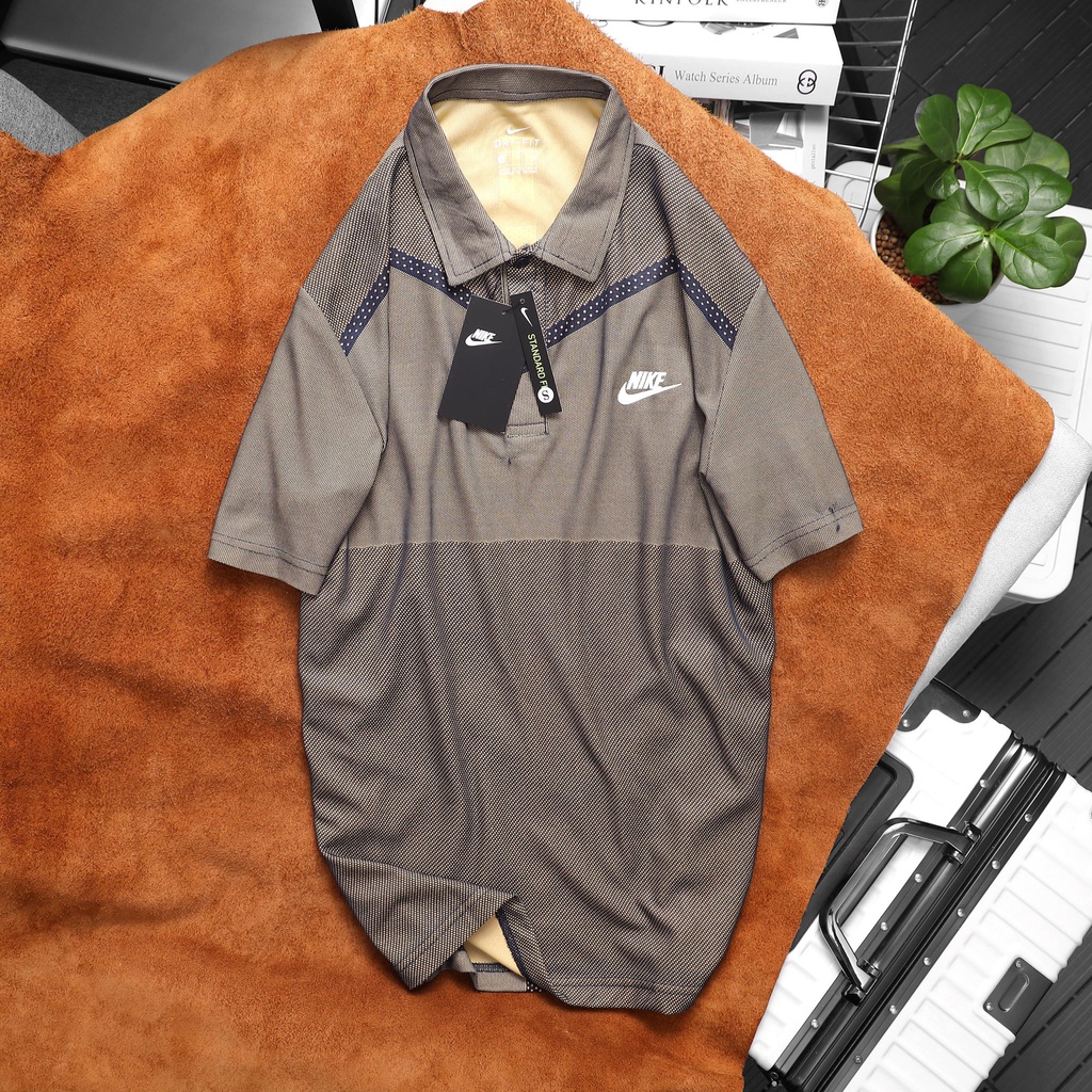 NIKE - Áo thun polo nam Nike Dri-FIT Men's Golf Tiger Woods Polo T-shirt - Nâu rêu