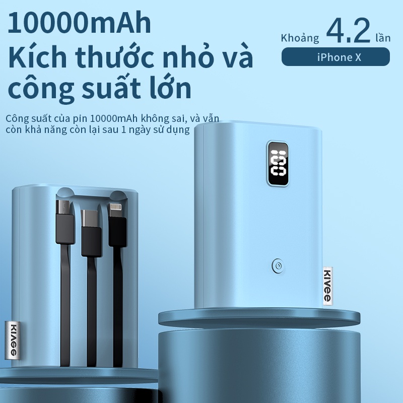 Sạc dự phòng 10000mAh BASIKE PT58 Sạc Nhanh cho HUAWEI Samsung - Bảo hành 12 tháng