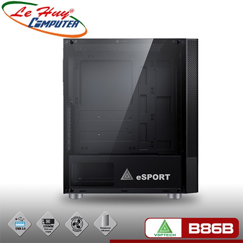 Vỏ máy tính VSP Gaming B86B Mặt lưới kính cường lực