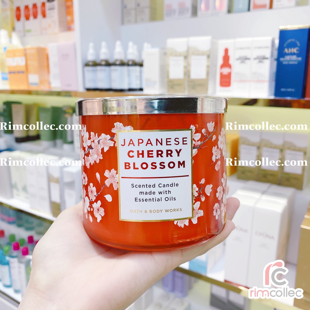 Nến thơm 3 bấc Bath & Body Works Japanese Cherry Blossom 411g
