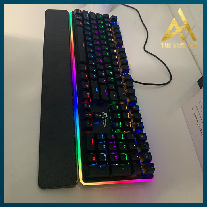 Bàn Phím Cơ Máy Tính PC Gaming LED RGB Đổi Màu ROYAL KLUDGE RK919 Chơi Game Laptop Keyboard Có Dây