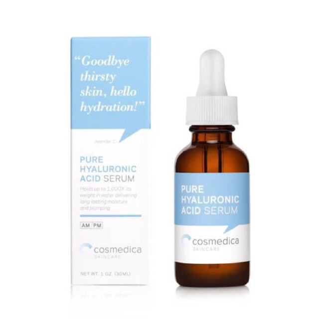 [SSerum Cấp Nước Serum Cấp Nước Sáng Da Cosmedica 100% Pure HA - Hyaluronic Acid 30ml