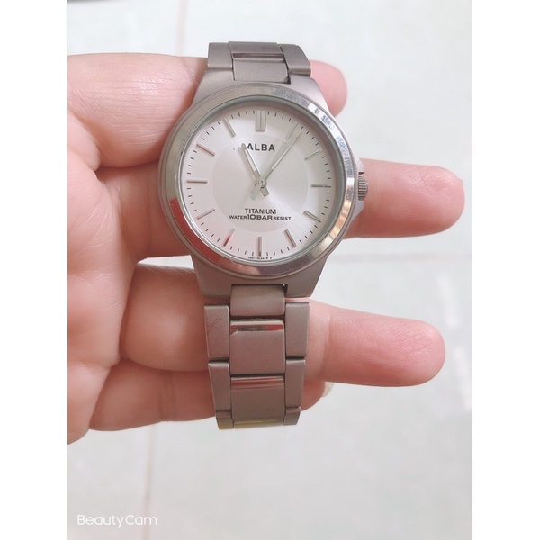 đồng hồ nam hiệu Alba titanium quartz