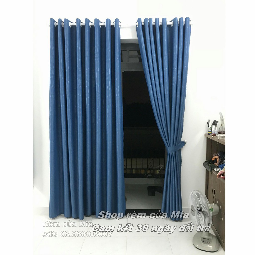shop rèm cửa, màn cửa chống nắng kích thước tùy chọn màu xanh dương nhẹ, dùng làm màn cửa sổ, màn cửa chính, TN curtains