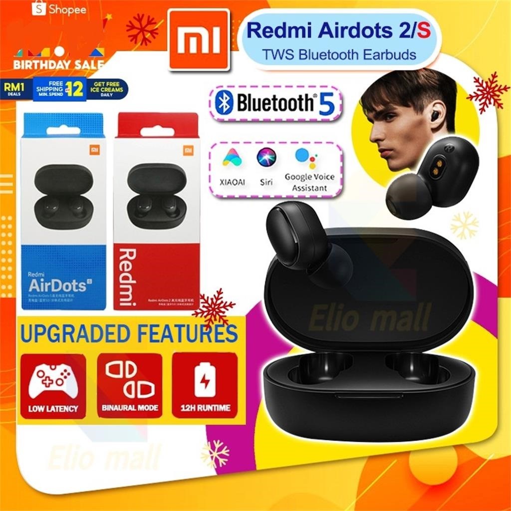 Tai Nghe Tws Không Dây Bluetooth 5.0 Mini Xiaomi Redmi Airdots  Mi 3