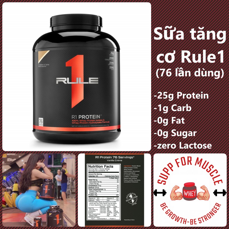 Rule1 Protein 5lb - Sữa tăng cơ chính hãng (kèm quà tặng)