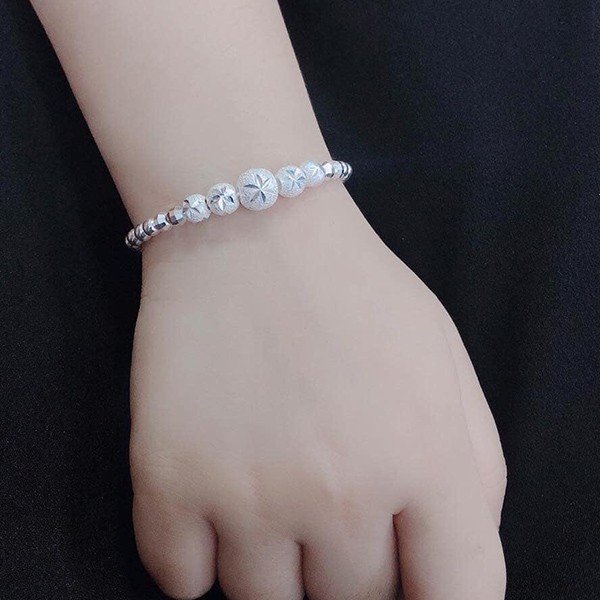 Lắc Tay Bạc Trẻ Em Hình Bi Cát - Minh Canh Jewelry