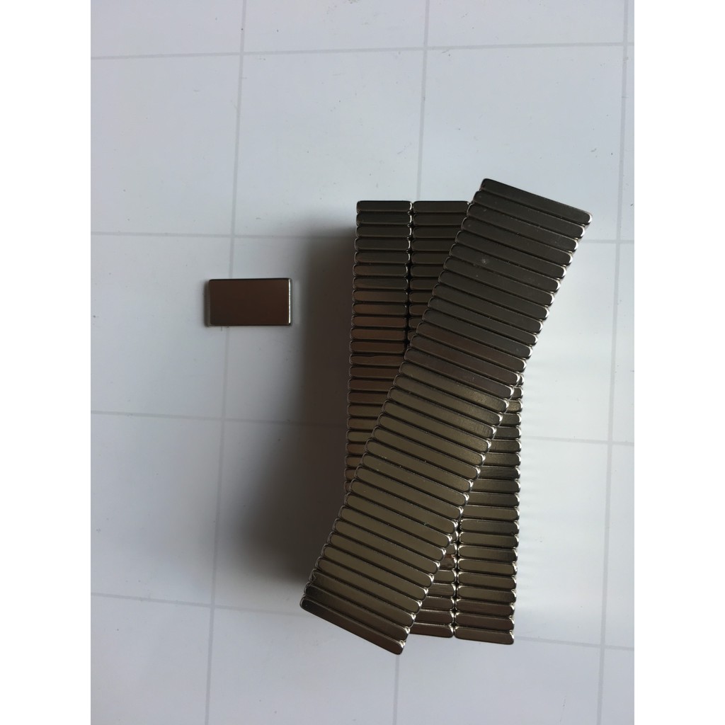 Nam châm đất hiếm 25x14x3mm, nam châm trắng hình chữ nhật