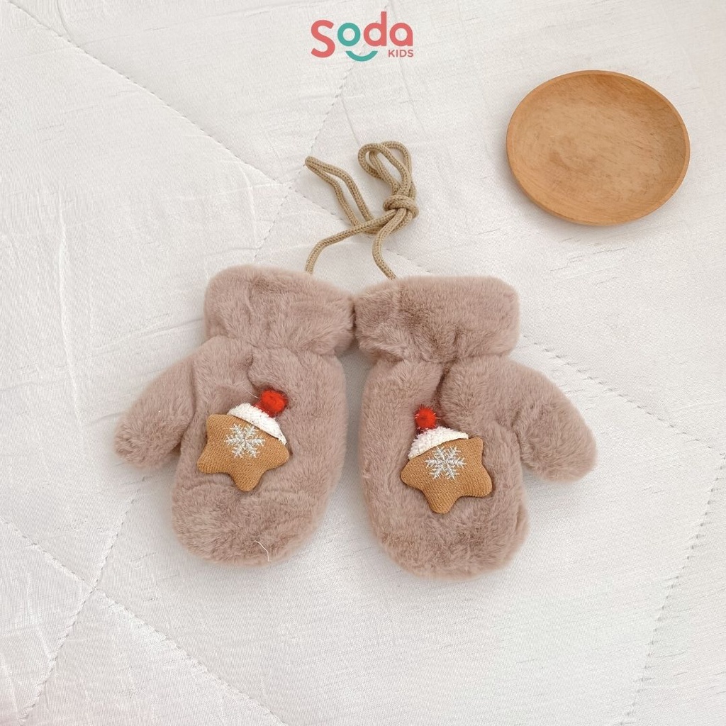 Găng tay lót lông siêu ấm cho bé trai và bé gái (Ảnh thật)