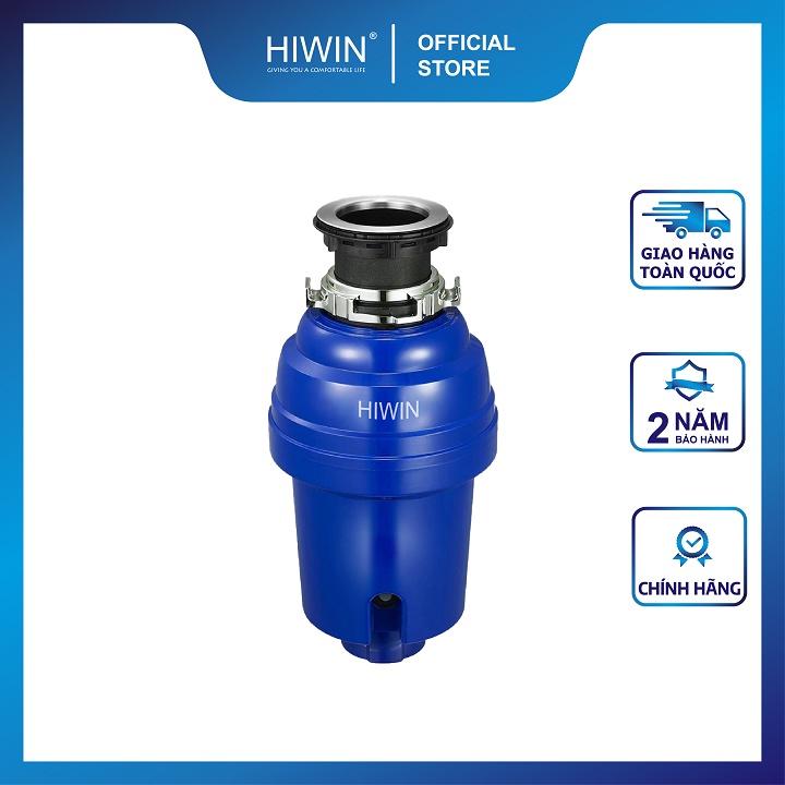 Máy xử lý rác xay rác nhà bếp dành cho gia đình công suất 475W màu xanh HIWIN LJ-475B
