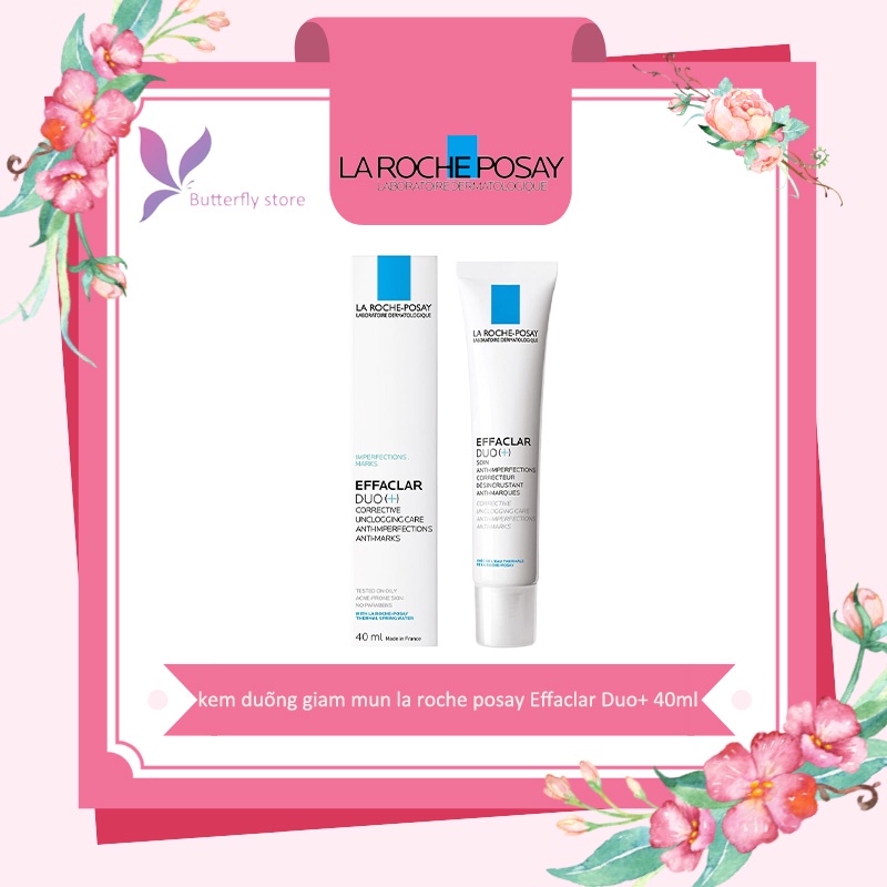 🦋giảm giá🦋Kem dưỡng da giảm mụn, ngăn ngừa vết thâm và ngăn mụn tái phát La Roche-Posay Effaclar Duo+ 40ml