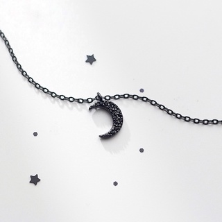 Dây chuyền black moon bạc 925