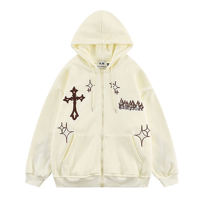 Áo Khoác Hoodie Vintage Thêu Xù, Áo Nỉ Mới 2022 Godmother