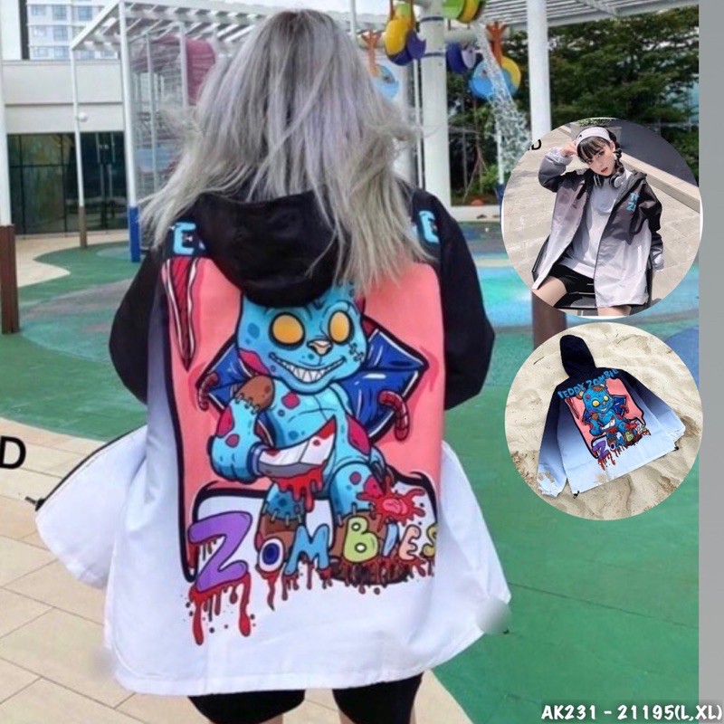 Áo Khoác Dù Loang Màu Nam Nữ Cao Cấp BomBer Jacket Gió 2 Lớp Loang Mẫu Mới TEDDY ZOMBIE - AK2231