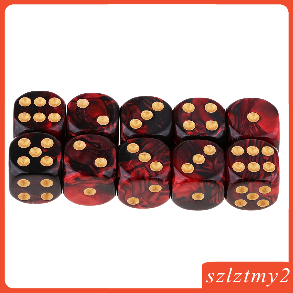 [galendale] 6-sided Game Dice 16mm Dice for Board Games and Teaching Math Play Toys