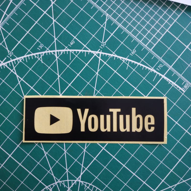 Cắt dán vinyl logo youtube