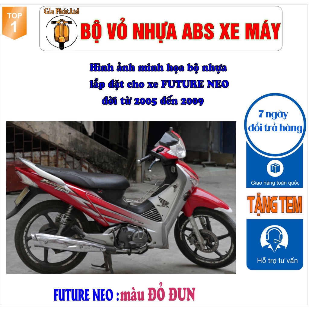 Dàn áo xe FUTURE NEO màu ĐỎ ĐUN , nhựa ABS nguyên sinh_SPP-554 (8040)