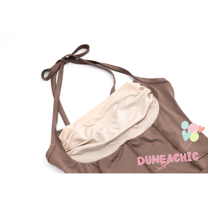 DUNEA Đầm Ôm Không Tay Hở Lưng Thời Trang Gợi Cảm Cho Nữ