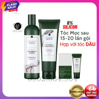 [Deal Hot] Dầu Gội Gừng Weilaiya Chính Hãng Gội-Xả Tặng Set Mini Ngăn Rụng Tóc Giúp Mọc Tóc Sau 15-20 Lần Gội