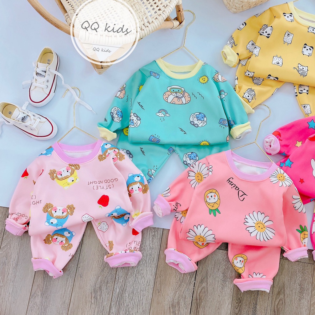(WIN 021)Bộ Nỉ Bông Cho Bé Trai & Bé Gái Từ 5-15kg