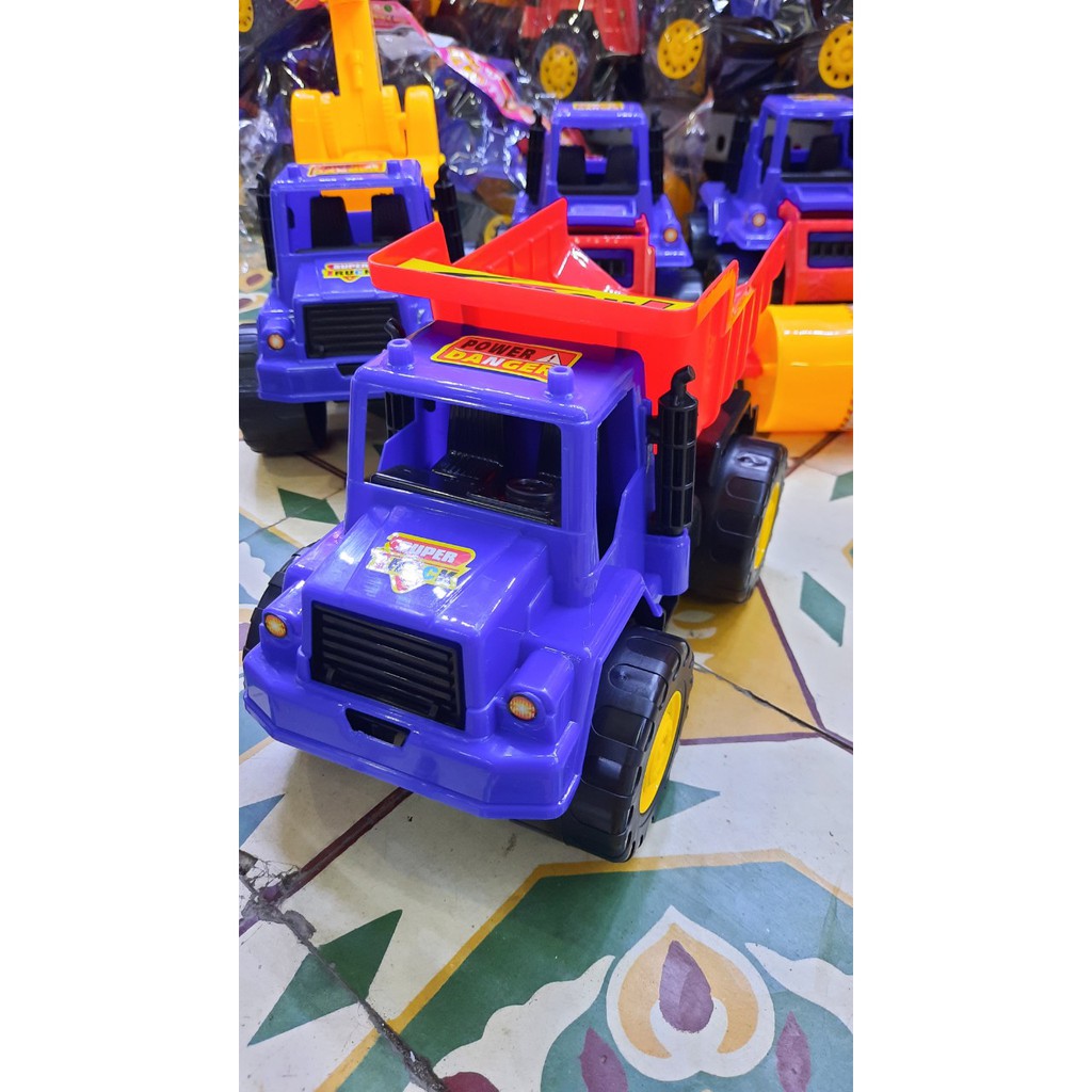 Ôtô Đồ Chơi Xe Công Trình Siêu Trọng Tải-Xe Lu - máy xúc  Cho Bé