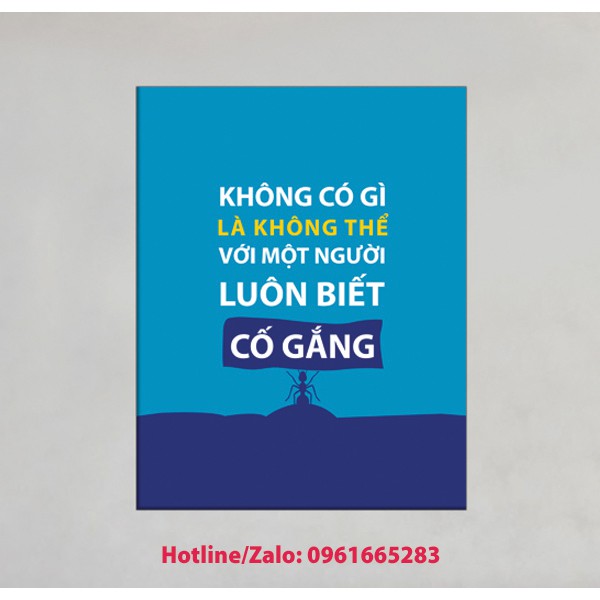 Tranh slogan không có gì là không thể với một người luôn biết cố gắng