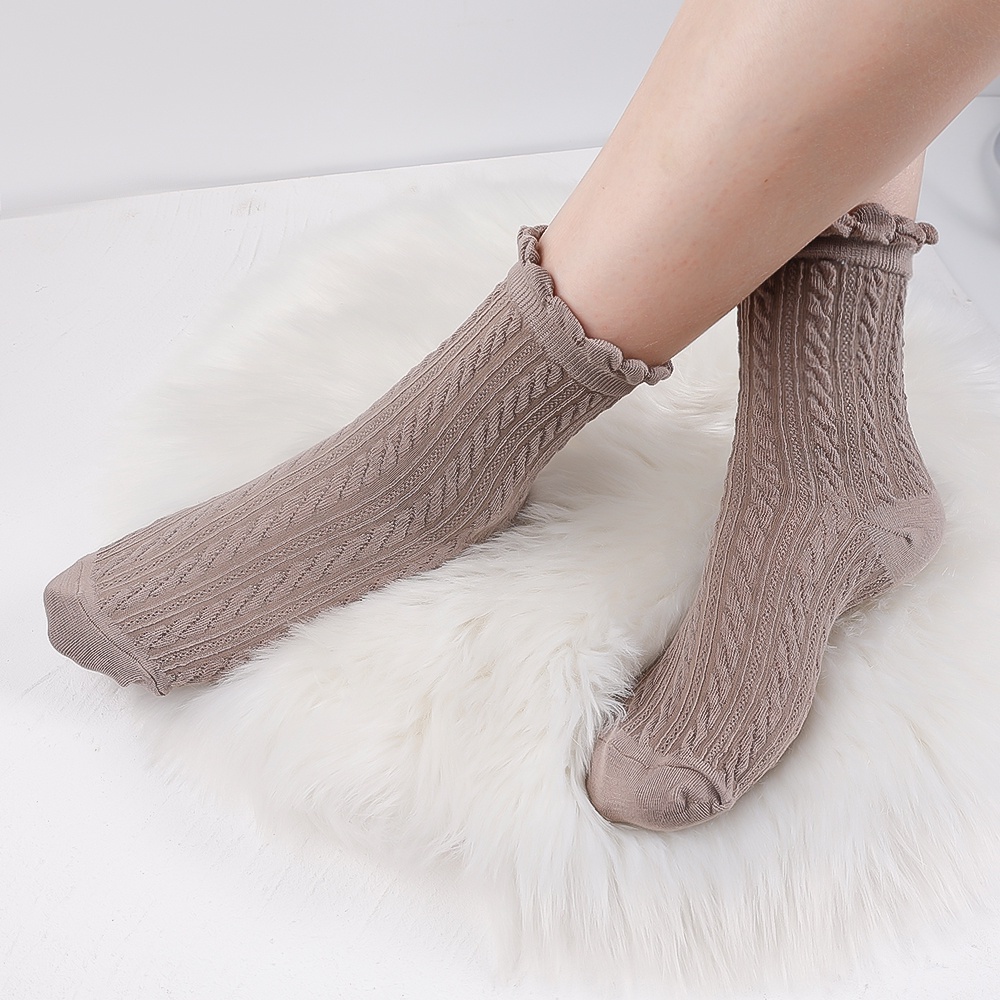 [Mới] Vớ Ống Lửng Mỏng Họa Tiết Kẻ Sọc Thời Trang Thoáng Khí Thoải Mái Phong Cách Hàn Quốc Cho Nữ