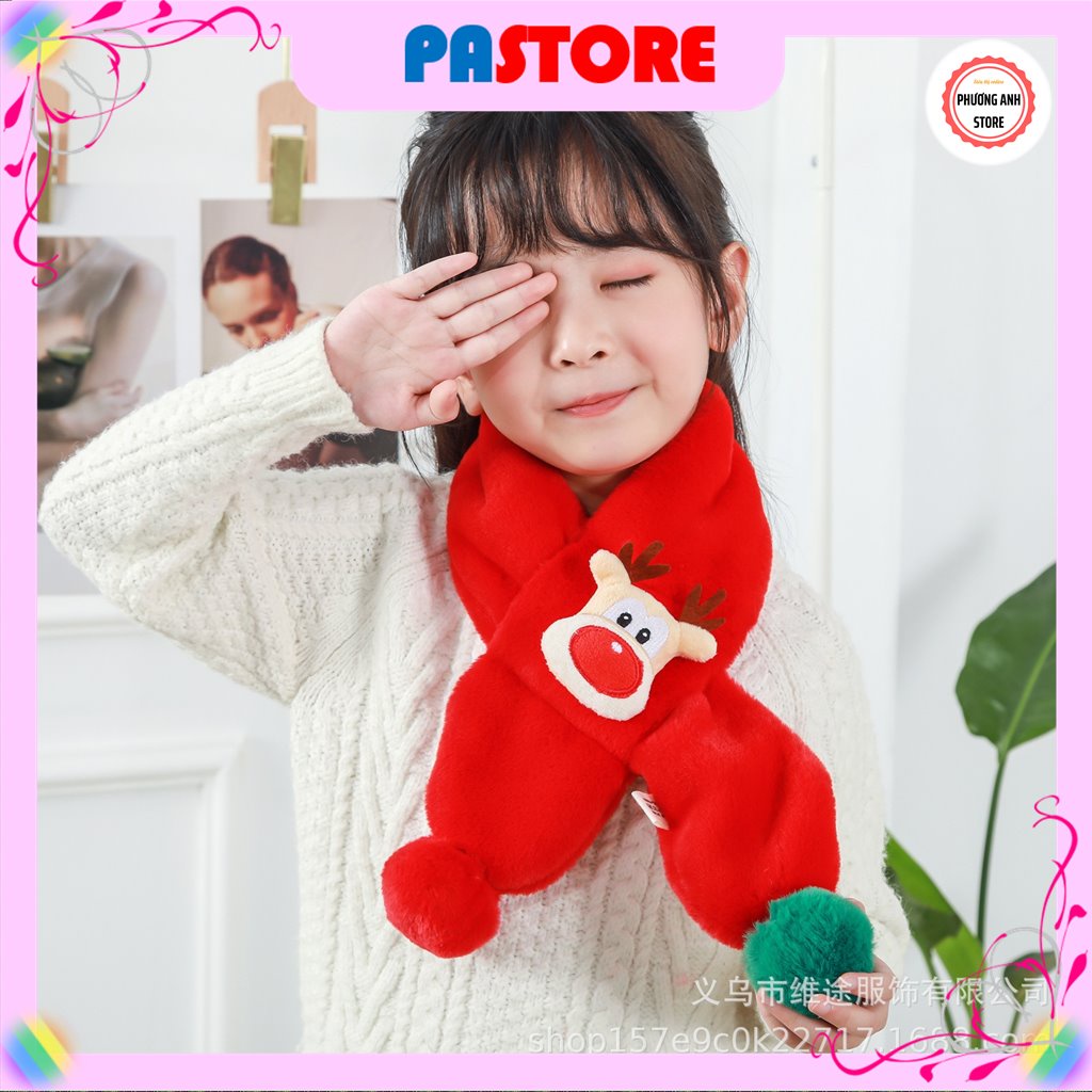 Khăn lông quàng cổ ấm áp ⚡BÁN LỖ XIN 5 SAO⚡ họa tiết dễ thương cho bé gái