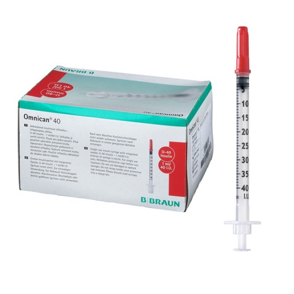 Bơm tiêm Isulin Tiểu Đường/ Filler Trong Spa BBraun Omnican 1cc U40