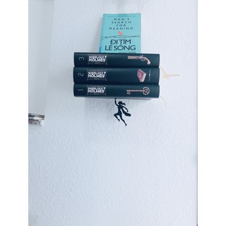 Combo 3 Kệ Sách Mini Decor Phòng Làm Việc Có Sticker 3D Nâng Kệ (Hình Woman Hero)