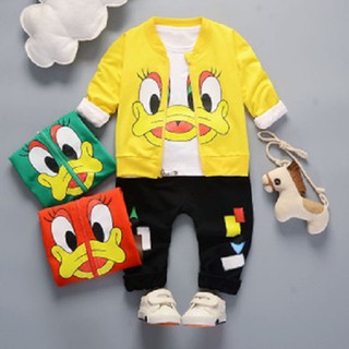 Sét quần áo bé trai ba món vịt cho bé 6m-3 tuổi