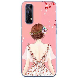 Ốp lưng Realme 7, 7 Pro, 7i in hình Cô gái áo hồng