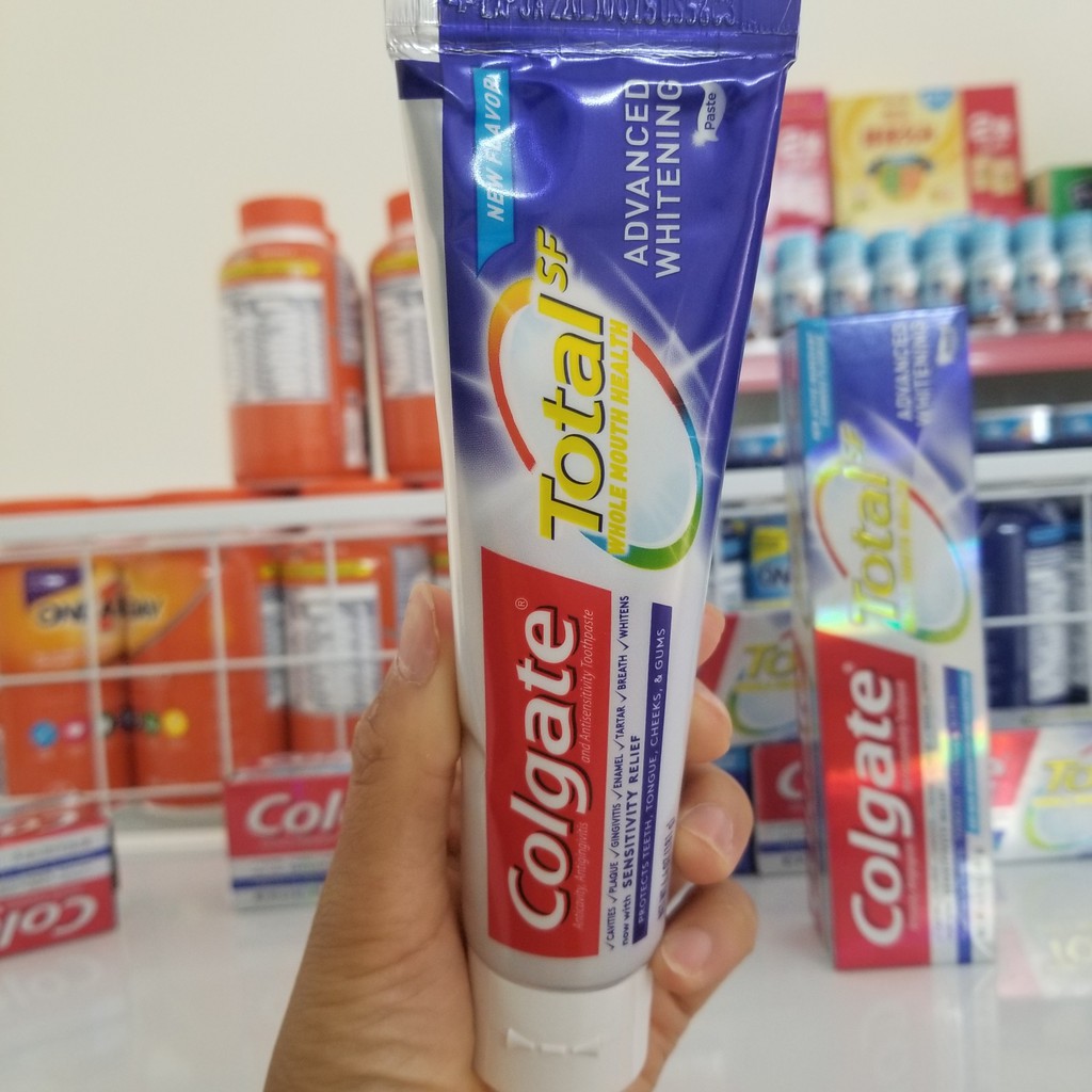 SET 5 KEM ĐÁNH RĂNG COLGATE TOTAL SF ADVANCED WHITENING 181G [Nhập khẩu chính hãng]