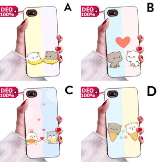 ỐP LƯNG DẺO OPPO A1K HÌNH COUPLE MÈO CỰC DỄ THƯƠNG PHỦ BÓNG NHƯ GƯƠNG