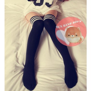 Tất đùi len 3 sọc