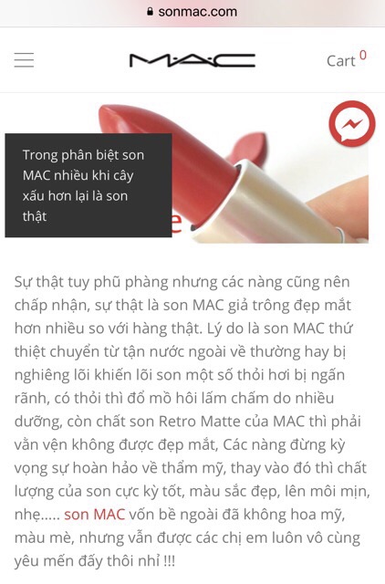 Mua 2 tặng 1 - Son Mac Chính Hãng 100%