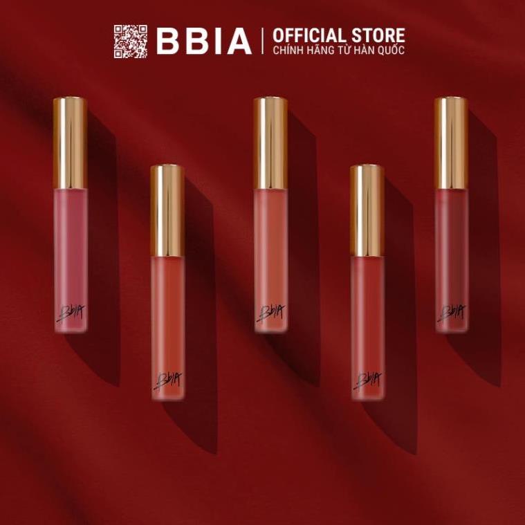 Son Kem Lì Bbia Last Velvet Lip Tint Version 3 - 15 Edge Boss (Màu Đỏ Mận) 5g - Bbia Official Store *