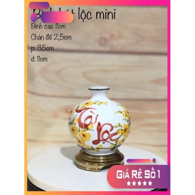 GIÁ SIÊU RẺ -  Bình hút tài lộc mini gốm Bát Tràng