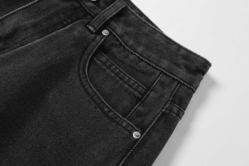 IELGY Quần jean lưng cao ống rộng màu gradient thời trang dành cho nữ