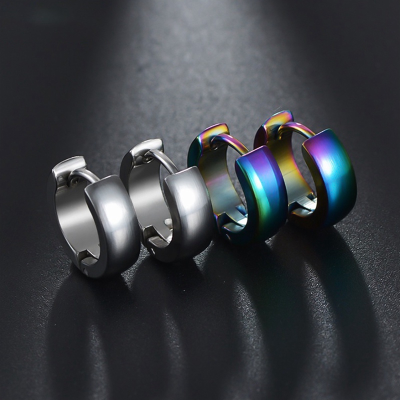 Cặp bông tai hợp kim đơn giản cho nam