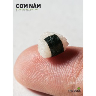 Mô Hình Miniature Cơm Nắm Bằng Đất Sét 10x10mm