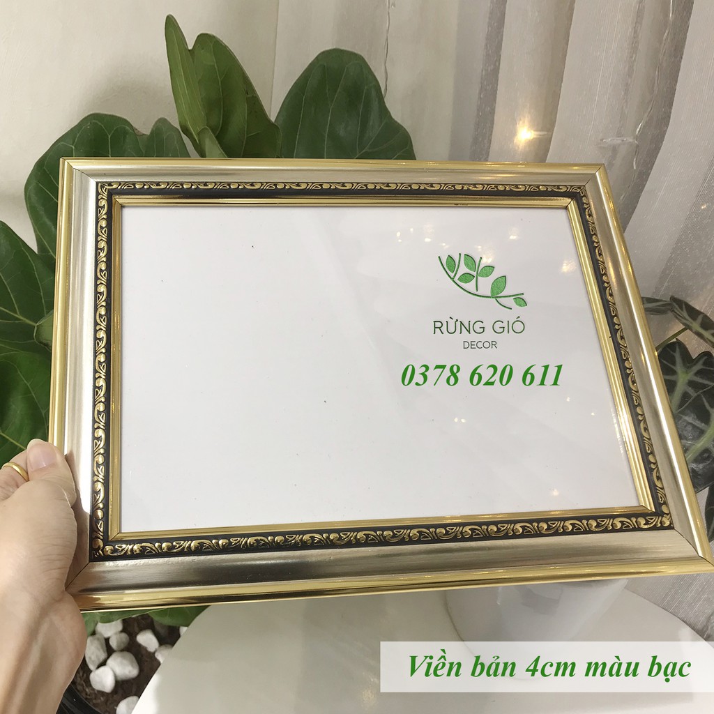 Khung bằng khen COMBO 4 cái cỡ A4 viền bản 4cm (ảnh thật shop chụp)