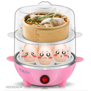 Nồi luộc trứng và hấp thức ăn 2 tầng